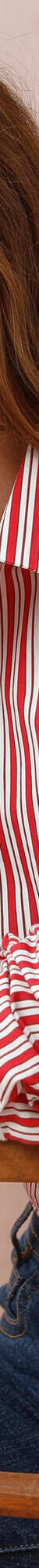 Chemisier rayé boutonné (blanc / rouge) Chemisier rayé boutonné (blanc / rouge)